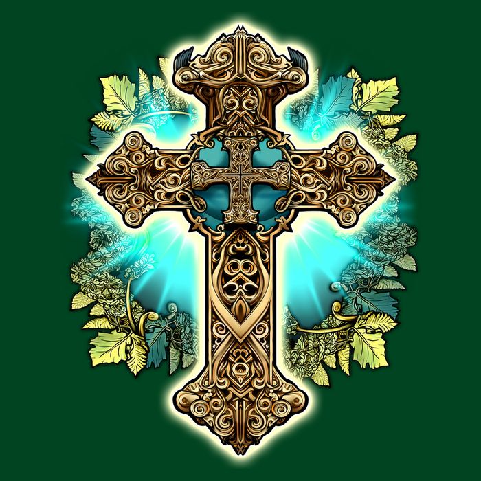 Filigree Cross Womens T-Shirt