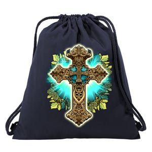 Filigree Cross Drawstring Bag