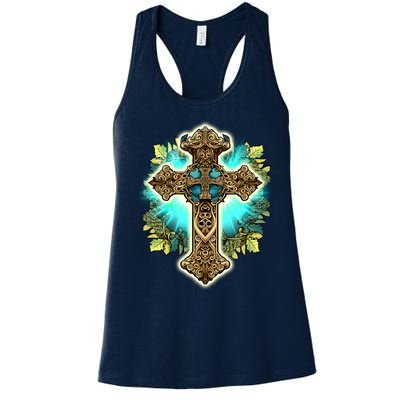 Filigree Cross Women's Racerback Tank