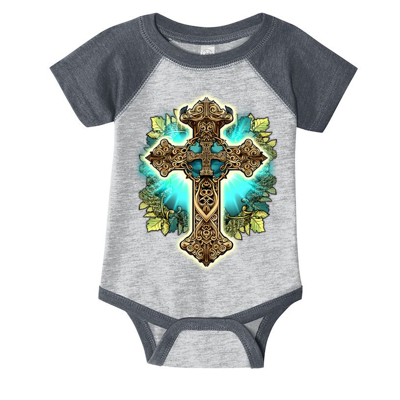 Filigree Cross Infant Baby Jersey Bodysuit