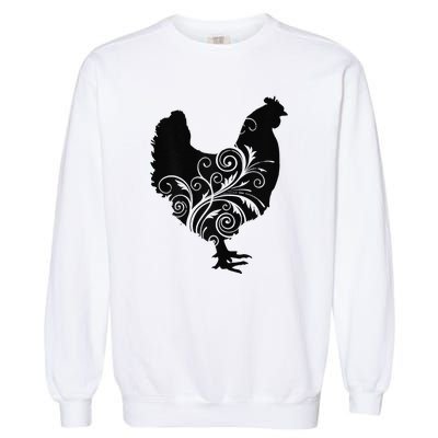 Funny Chicken Farm Animal Poultry Farmer Love Garment-Dyed Sweatshirt