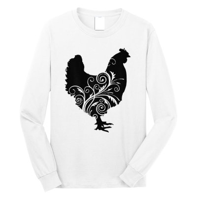 Funny Chicken Farm Animal Poultry Farmer Love Long Sleeve Shirt