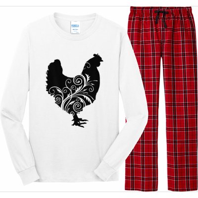 Funny Chicken Farm Animal Poultry Farmer Love Long Sleeve Pajama Set