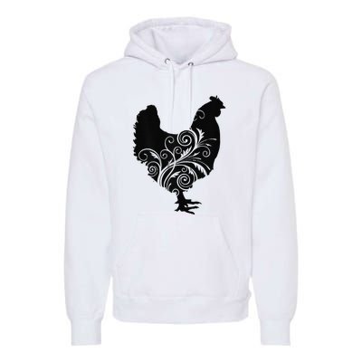 Funny Chicken Farm Animal Poultry Farmer Love Premium Hoodie