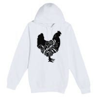 Funny Chicken Farm Animal Poultry Farmer Love Premium Pullover Hoodie