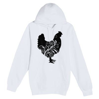 Funny Chicken Farm Animal Poultry Farmer Love Premium Pullover Hoodie