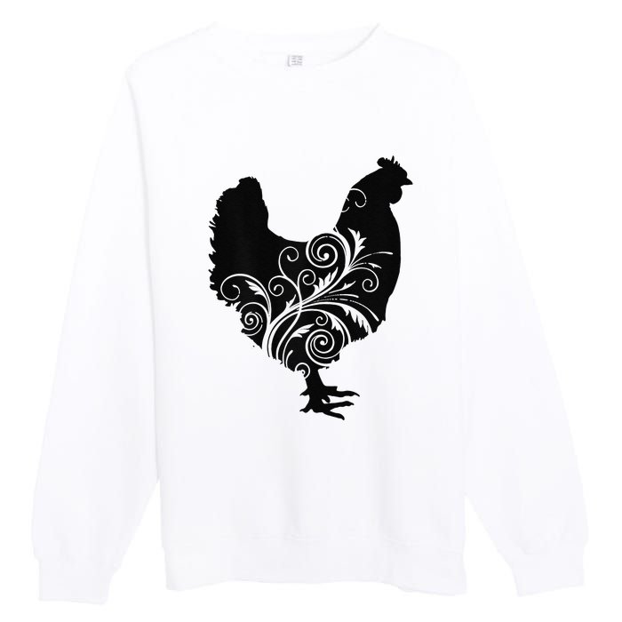 Funny Chicken Farm Animal Poultry Farmer Love Premium Crewneck Sweatshirt