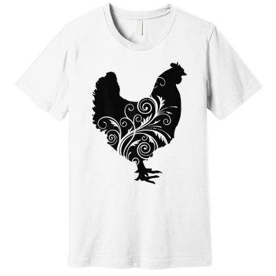 Funny Chicken Farm Animal Poultry Farmer Love Premium T-Shirt