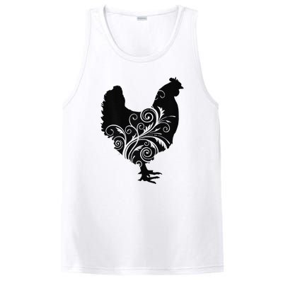 Funny Chicken Farm Animal Poultry Farmer Love PosiCharge Competitor Tank