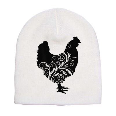 Funny Chicken Farm Animal Poultry Farmer Love Short Acrylic Beanie