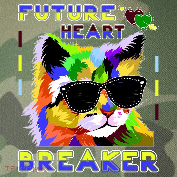 Funny Cat Future Heart Breaker Legacy Tie Dye Trucker Hat