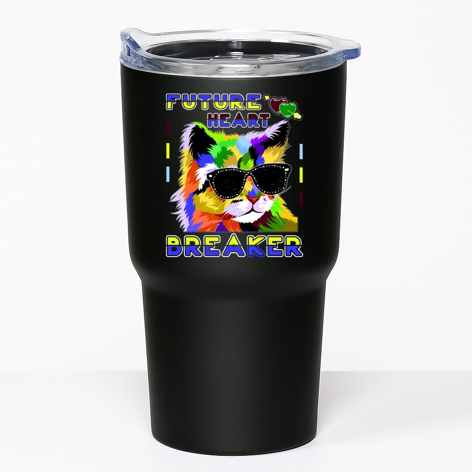 Funny Cat Future Heart Breaker Tumbler