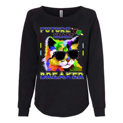 Funny Cat Future Heart Breaker Womens California Wash Sweatshirt