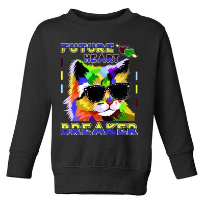 Funny Cat Future Heart Breaker Toddler Sweatshirt