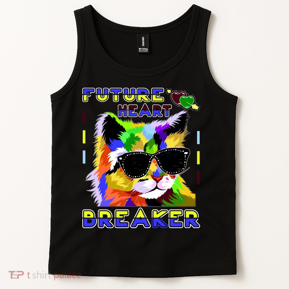 Funny Cat Future Heart Breaker Tank Top