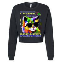 Funny Cat Future Heart Breaker Cropped Pullover Crew