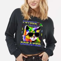 Funny Cat Future Heart Breaker Cropped Pullover Crew