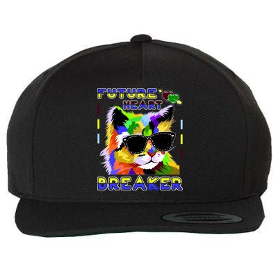 Funny Cat Future Heart Breaker Wool Snapback Cap