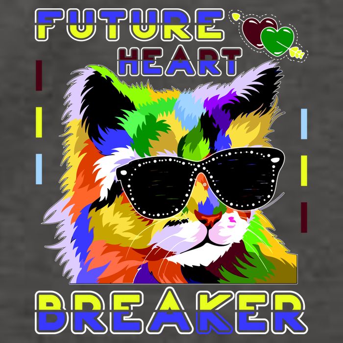 Funny Cat Future Heart Breaker Vector Backpack