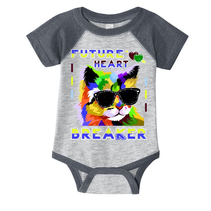 Funny Cat Future Heart Breaker Infant Baby Jersey Bodysuit