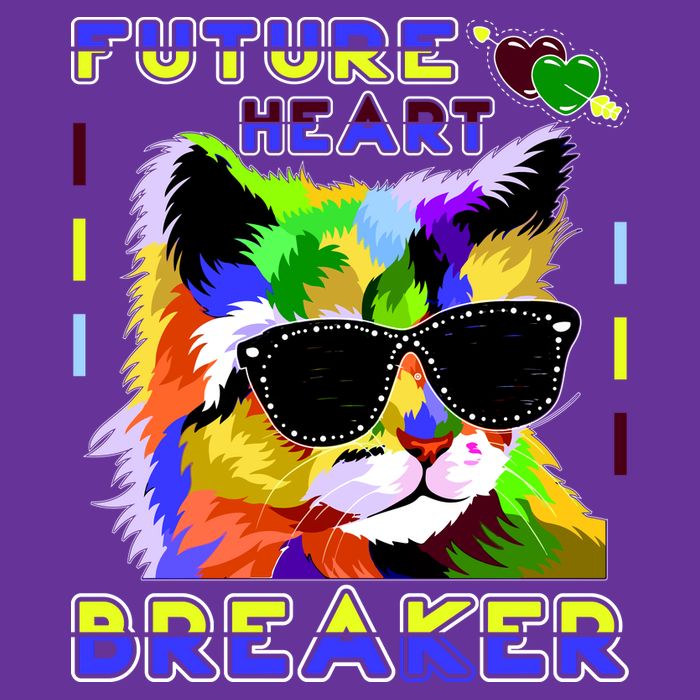 Funny Cat Future Heart Breaker Performance Shirt