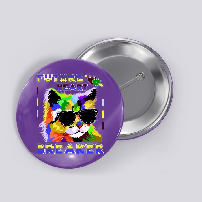 Funny Cat Future Heart Breaker Button