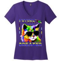 Funny Cat Future Heart Breaker Women's V-Neck T-Shirt