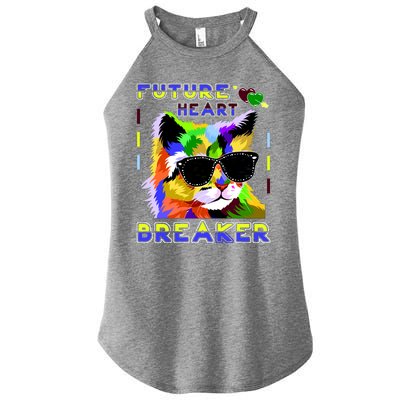 Funny Cat Future Heart Breaker Women’s Perfect Tri Rocker Tank