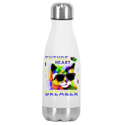 Funny Cat Future Heart Breaker Stainless Steel Insulated Water Bottle