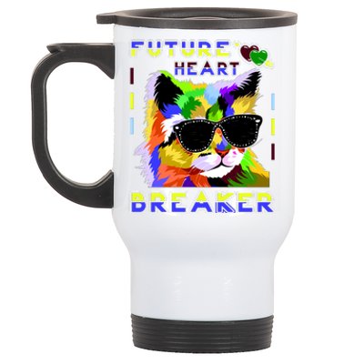 Funny Cat Future Heart Breaker Stainless Steel Travel Mug