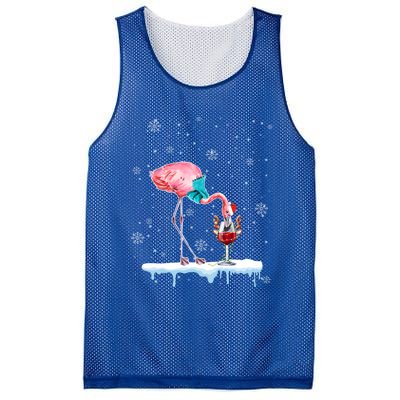 Funny Christmas Flamingo Hat Santa Wine Reindeer Ing Gift Mesh Reversible Basketball Jersey Tank