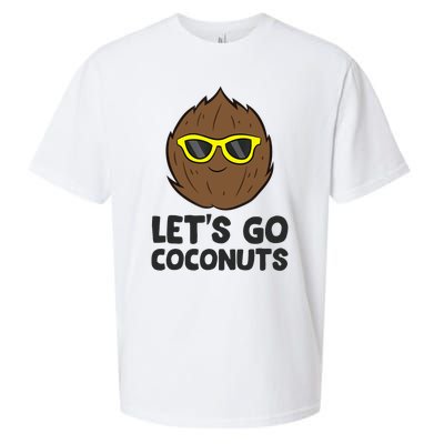 Funny Coconut Fruit Summer Let's Go Coconuts Sueded Cloud Jersey T-Shirt