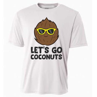 Funny Coconut Fruit Summer Let's Go Coconuts Cooling Performance Crew T-Shirt