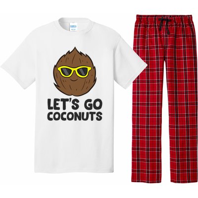 Funny Coconut Fruit Summer Let's Go Coconuts Pajama Set