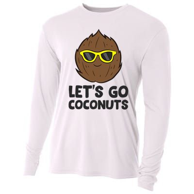 Funny Coconut Fruit Summer Let's Go Coconuts Cooling Performance Long Sleeve Crew