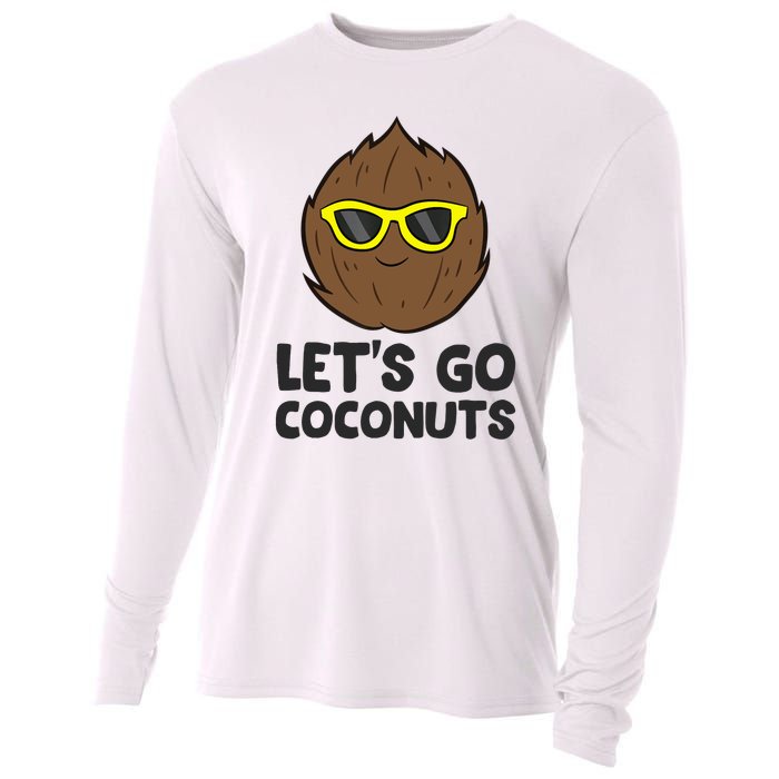 Funny Coconut Fruit Summer Let's Go Coconuts Cooling Performance Long Sleeve Crew