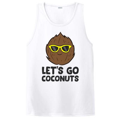 Funny Coconut Fruit Summer Let's Go Coconuts PosiCharge Competitor Tank