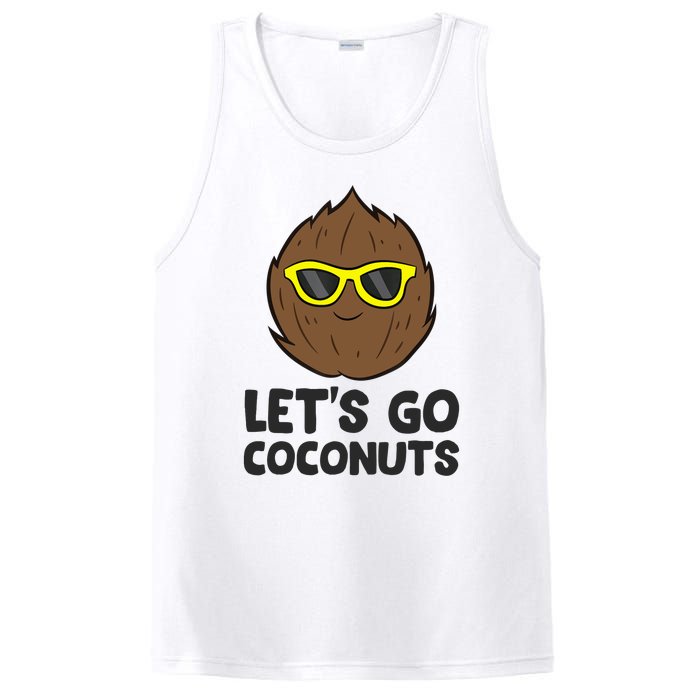 Funny Coconut Fruit Summer Let's Go Coconuts PosiCharge Competitor Tank