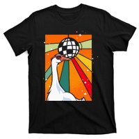 Funny Cool Farm Animal Disco Ball Sunglasses Retro Goose T-Shirt