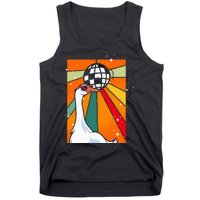 Funny Cool Farm Animal Disco Ball Sunglasses Retro Goose Tank Top