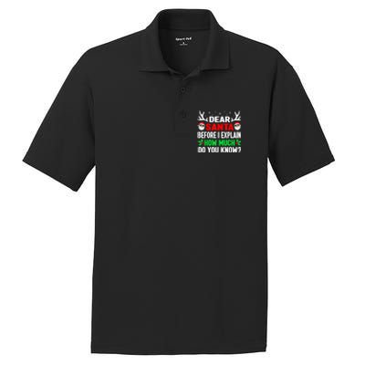 Funny Christmas Family Adults Dear Santa I Can Explain Gift PosiCharge RacerMesh Polo