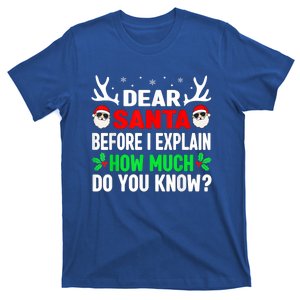 Funny Christmas Family Adults Dear Santa I Can Explain Gift T-Shirt