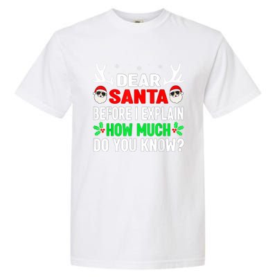 Funny Christmas Family Adults Dear Santa I Can Explain Gift Garment-Dyed Heavyweight T-Shirt