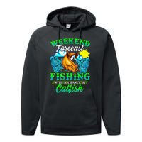 Fishing Catfish Fisherman Dads Birthday Fathers Day Performance Fleece Hoodie