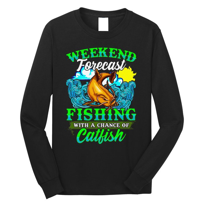 Fishing Catfish Fisherman Dads Birthday Fathers Day Long Sleeve Shirt