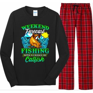 Fishing Catfish Fisherman Dads Birthday Fathers Day Long Sleeve Pajama Set