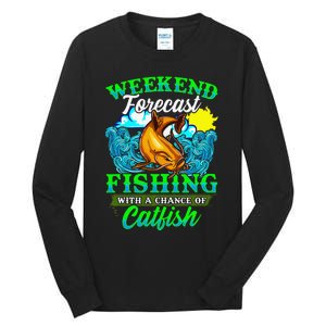 Fishing Catfish Fisherman Dads Birthday Fathers Day Tall Long Sleeve T-Shirt