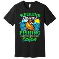 Fishing Catfish Fisherman Dads Birthday Fathers Day Premium T-Shirt