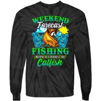 Fishing Catfish Fisherman Dads Birthday Fathers Day Tie-Dye Long Sleeve Shirt