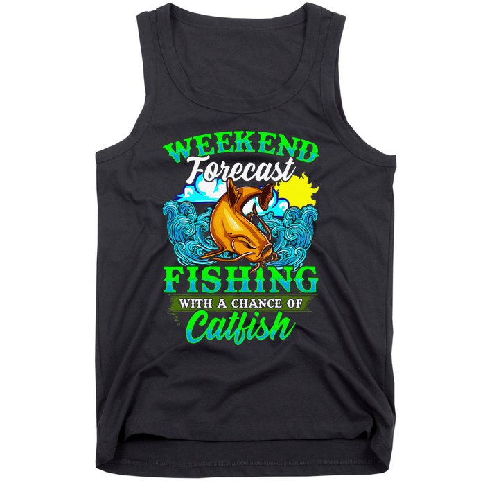 Fishing Catfish Fisherman Dads Birthday Fathers Day Tank Top